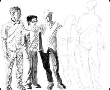 how to draw PEOPLE step by step - Barnett Gallery