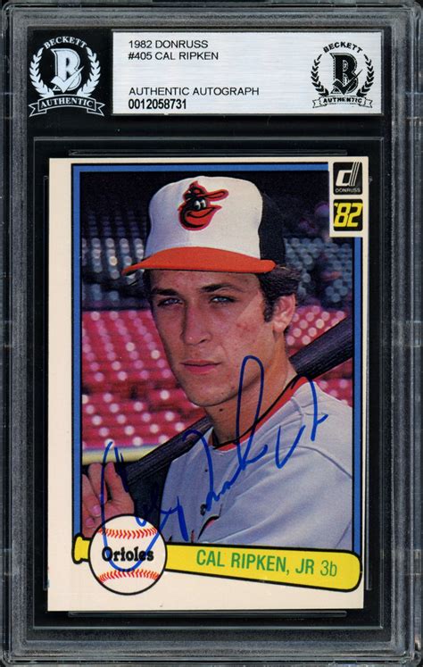 Cal Ripken Jr. Autographed Signed 1982 Donruss Rookie Card #405 ...