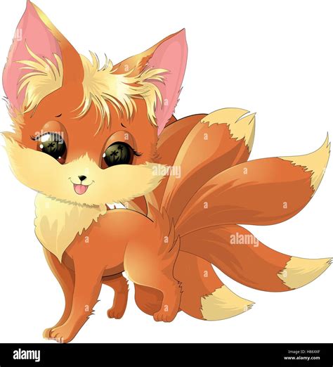 cute fox cartoon Stock Vector Image & Art - Alamy