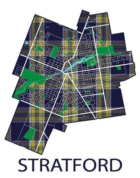 Typographic Map of Stratford Street Level Stratford Map - Etsy ...