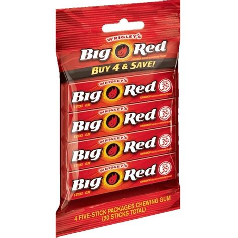 Big Red Cinnamon Chewing Gum 4 x 5 Stick Pack - Buy Online in UAE ...