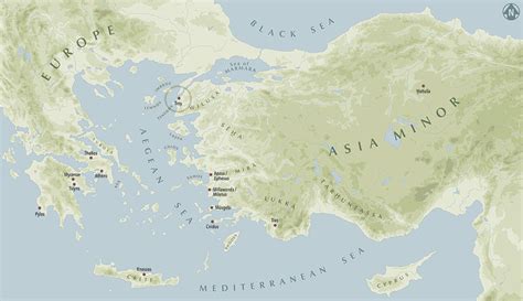 Troy On A Map Of Ancient Greece - Ray Leisha