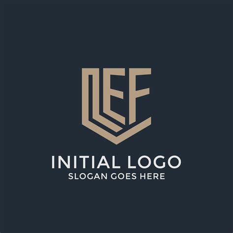 Initial EF logo shield guard shapes logo idea 27270634 Vector Art at ...