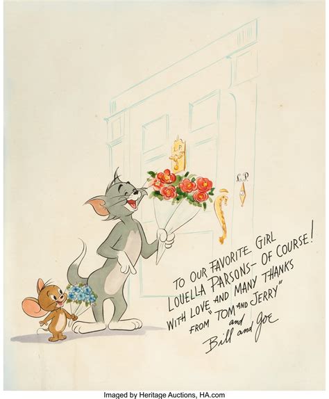 William Hanna and Joseph Barbera Tom & Jerry for Louella Parsons | Lot ...