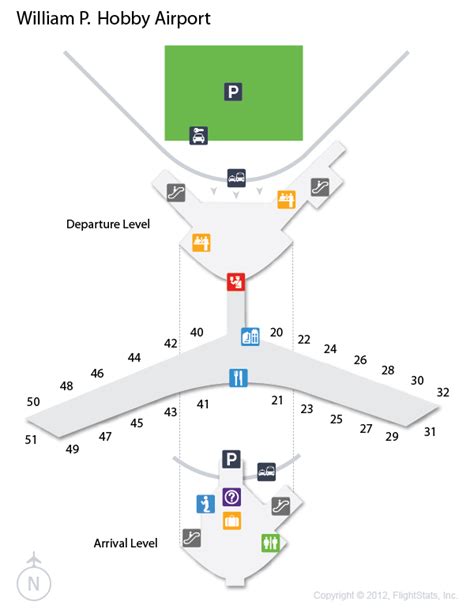 William P Hobby Airport Map - Tourist Map Of English