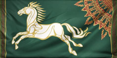 Bandera de LOTR Rohan / Bandera de caballo de Rohan / Bandera - Etsy México