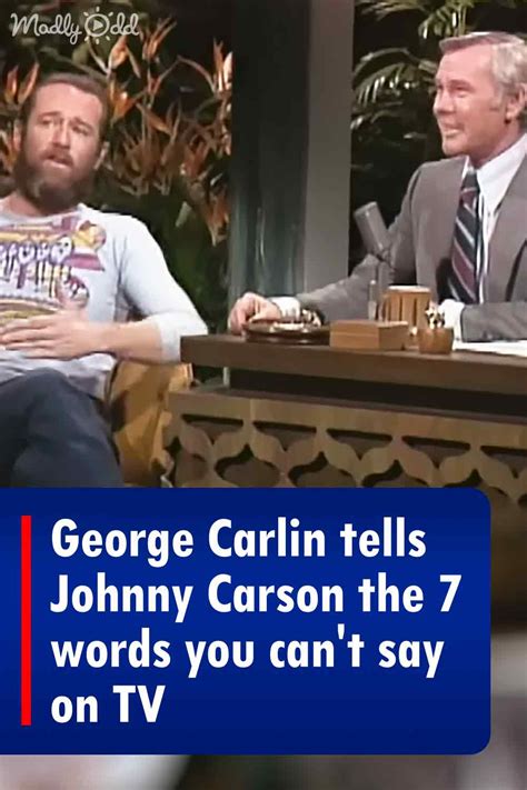 George Carlin tells Johnny Carson the 7 words you can’t say on TV ...