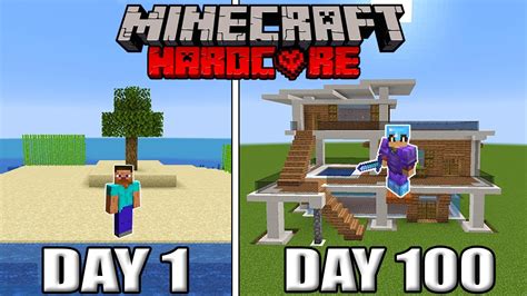 I Survived 100 Days on a SURVIVAL ISLAND in Minecraft Hardcore Hindi ...