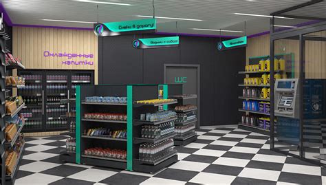 gas station interior design on Behance