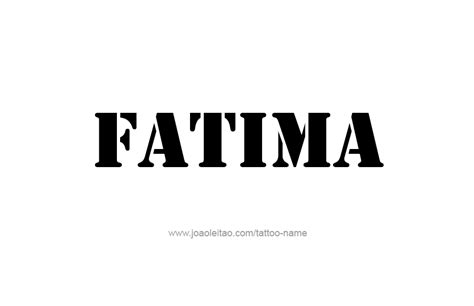 Fatima Name Tattoo Designs