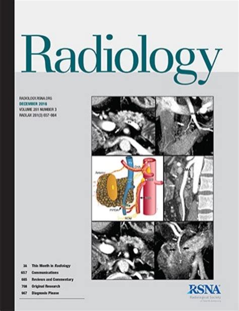 Research Featured on the Cover of the Journal Radiology | Radiology ...