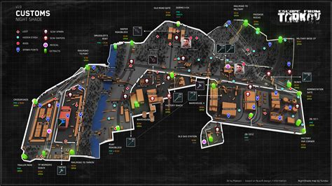 interchange stash map tarkov 2020 ラブリーeft customs map loot