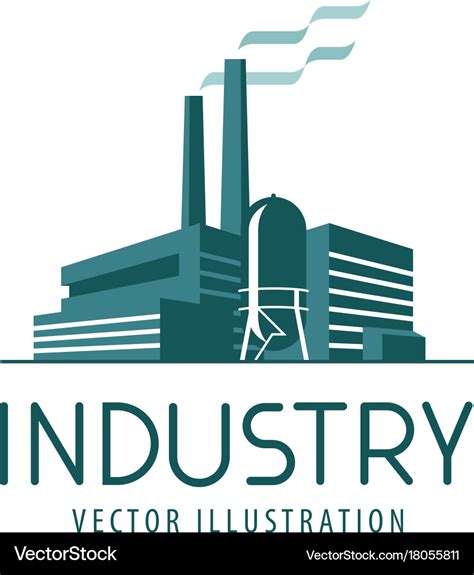 Industry logo or icon factory industrial Vector Image