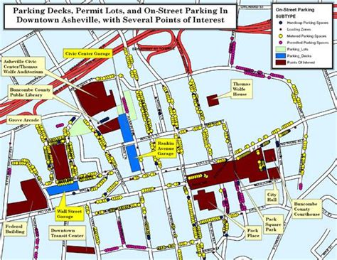 Parking Map | Downtown asheville nc, Asheville, Asheville north carolina