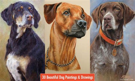 35 Beautiful Dog Paintings and from top artists around the world