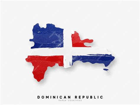 Premium Vector | Dominican republic detailed map with flag of country ...