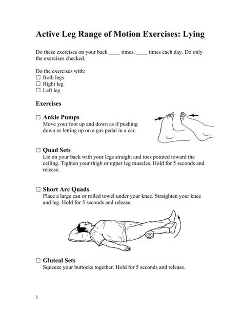 ACTIVE ANKLE & FOOT RANGE OF MOTION EXERCISES