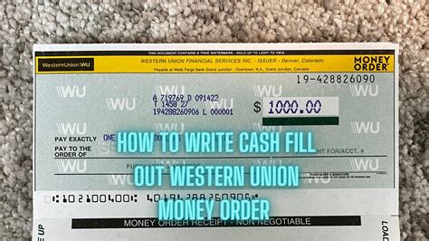 Western Union Receive Money Order