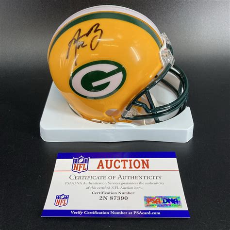 Legends - Packers Aaron Rodgers Signed Mini Helmet | The official ...