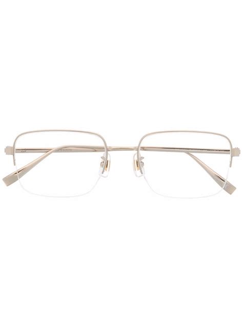 Dunhill Rimless Rectangular Eyeglass Frames | Gold | FARFETCH HK