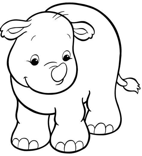 Rhino Outline Drawing | Free download on ClipArtMag