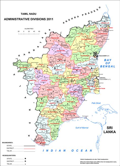 High Resolution Map of Tamil Nadu [HD] - BragitOff.com