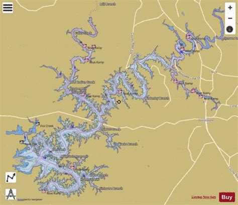 Wedowee Lake / RL Harris Reservoir Fishing Map | Nautical Charts App