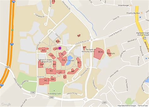 Enlarged NKU Campus Map with Anthropology Museum : Northern Kentucky ...