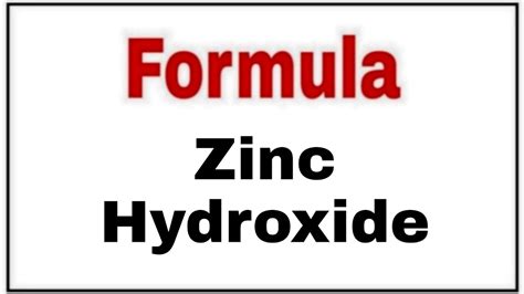 How to write chemical formula of Zinc Hydroxide|Molecular formula of ...