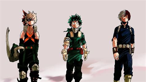 HD wallpaper: three men anime character, My Hero Academia, Boku no Hero ...