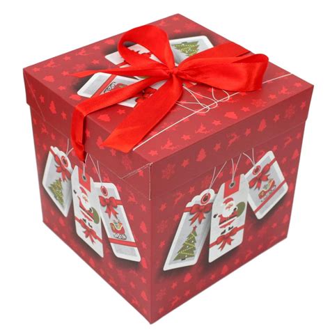 1pc/3pc Christmas Gift Box Large Present Wrapping Box Ribbon Festive ...