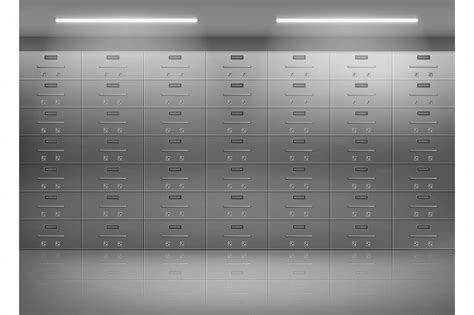 Safety deposit boxes in bank | People Illustrations ~ Creative Market