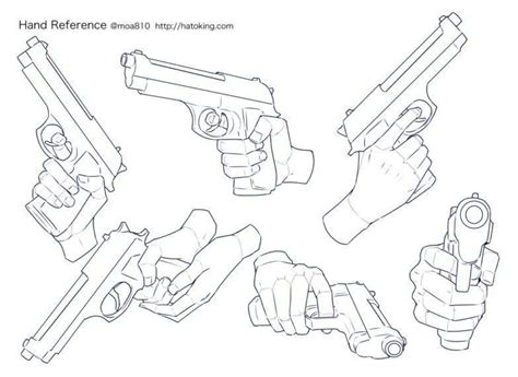 hand holding gun drawing reference - curiousgeorgepaintinggame