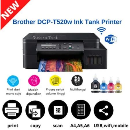 BROTHER DCP-T220 DCP-T420W DCP-T520W 3 IN 1 WIFI INK TANK PRINTER ...