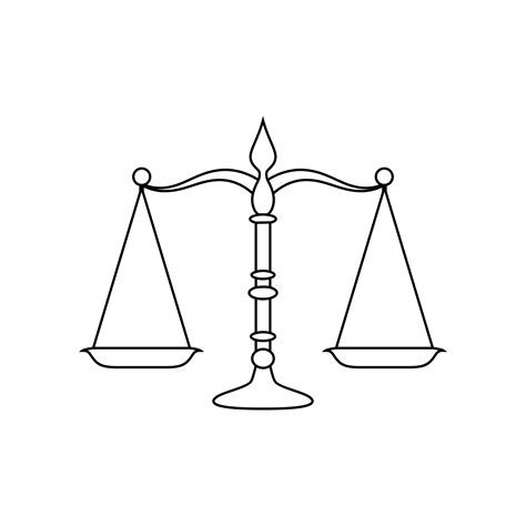 Law icon vector. justice illustration sign. court symbol. Balance logo ...