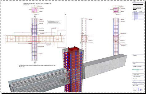 Reinforced Concrete Beam Connection to Composite Column Detail in 2024 ...