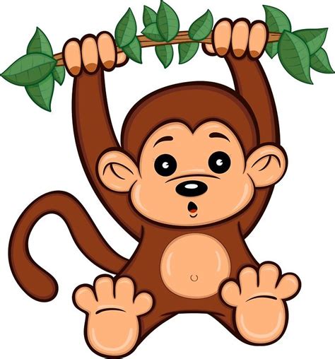 Cute Cartoon Monkey | Cartoon monkey, Monkey pictures, Jungle animal art