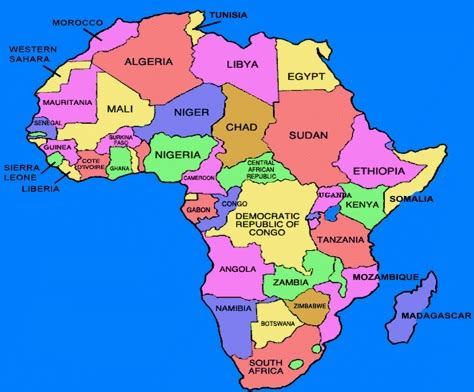 Africa continent information - Facts (How many countries in Africa?)