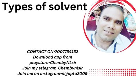 types of solvent - YouTube