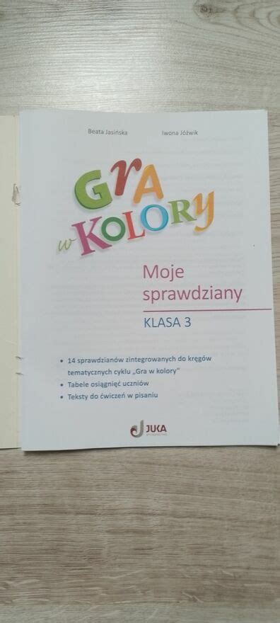 Gra w kolory - Moje sprawdziany klasa 3 Tychy