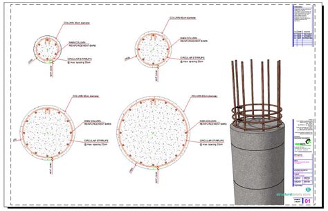 Circular Section Reinforced Concrete Column Details