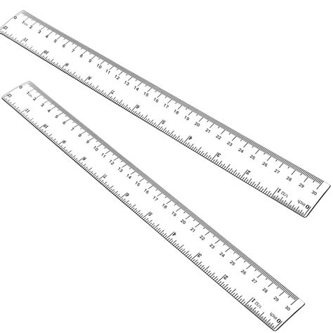 Buy Plastic Ruler, Straight Ruler, 2PCS Clear Acrylic Ruler, 12 Inch ...