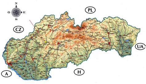 Slovensko hrady mapa - Mapa hradov na Slovensku (Východná Európa - Európa)