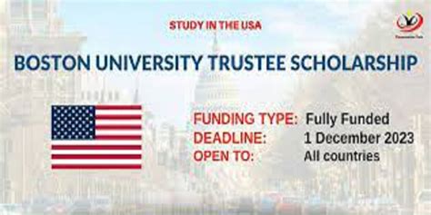 Boston University Trustee Scholarship 2024: (Deadline 1 December, 2023 ...