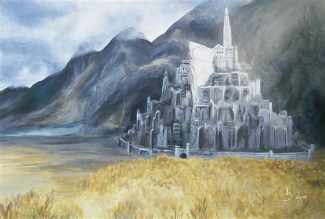 Minas Tirith, The White City of Gondor - The Lord of the Rings Art ...