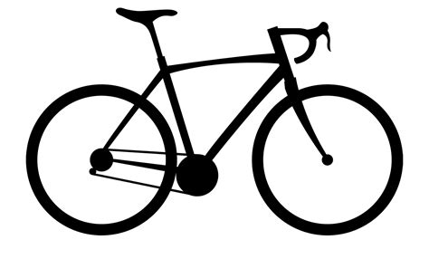 a black and white image of a bike on a white background with the words ...