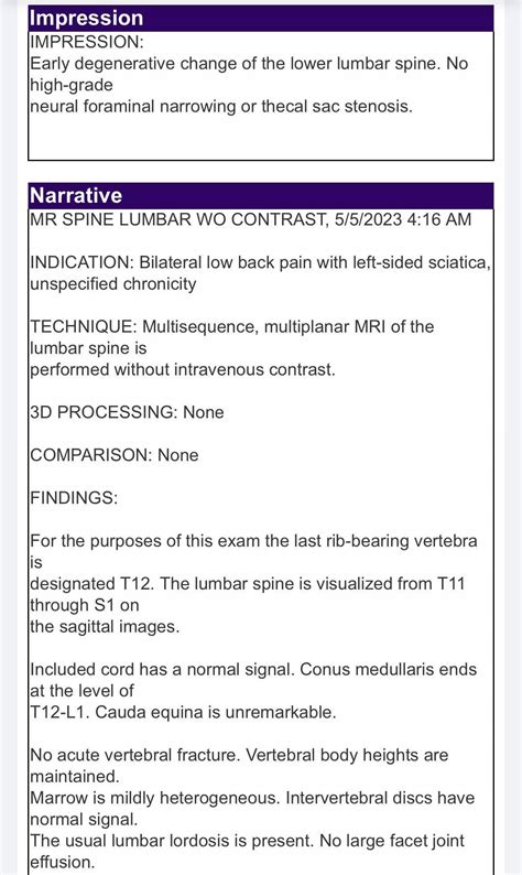 Help Interpreting MRI Results : r/Sciatica