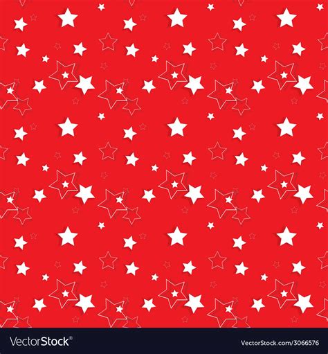 Red And White Stars Background