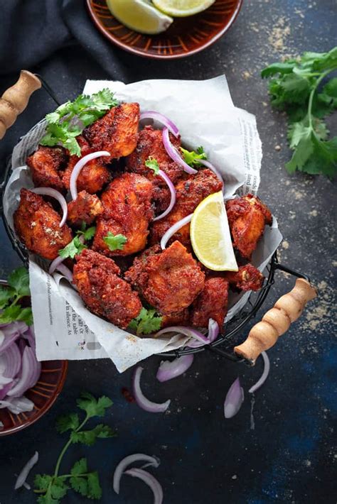 Spicy Chicken Fry Recipe (Crispy Kababs) - Cubes N Juliennes