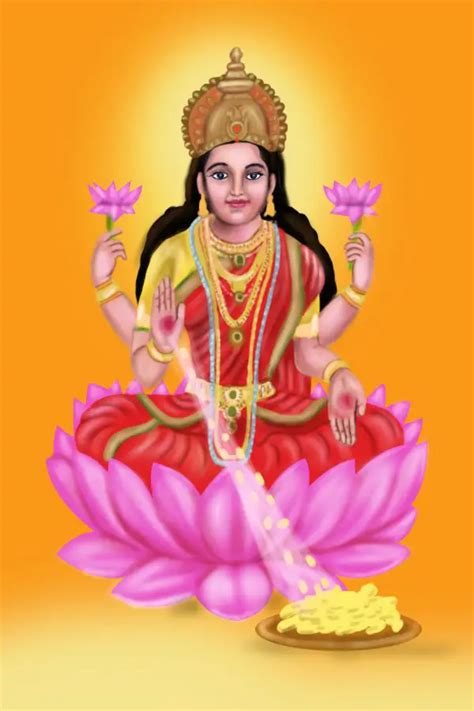 Learn How to Draw Lakshmi Mata (Hinduism) Step by Step : Drawing Tutorials